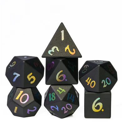 OBSIDIAN - GEMSTONE WITH RAINBOW FONT Dice & Counters Foam Brain Games    | Red Claw Gaming