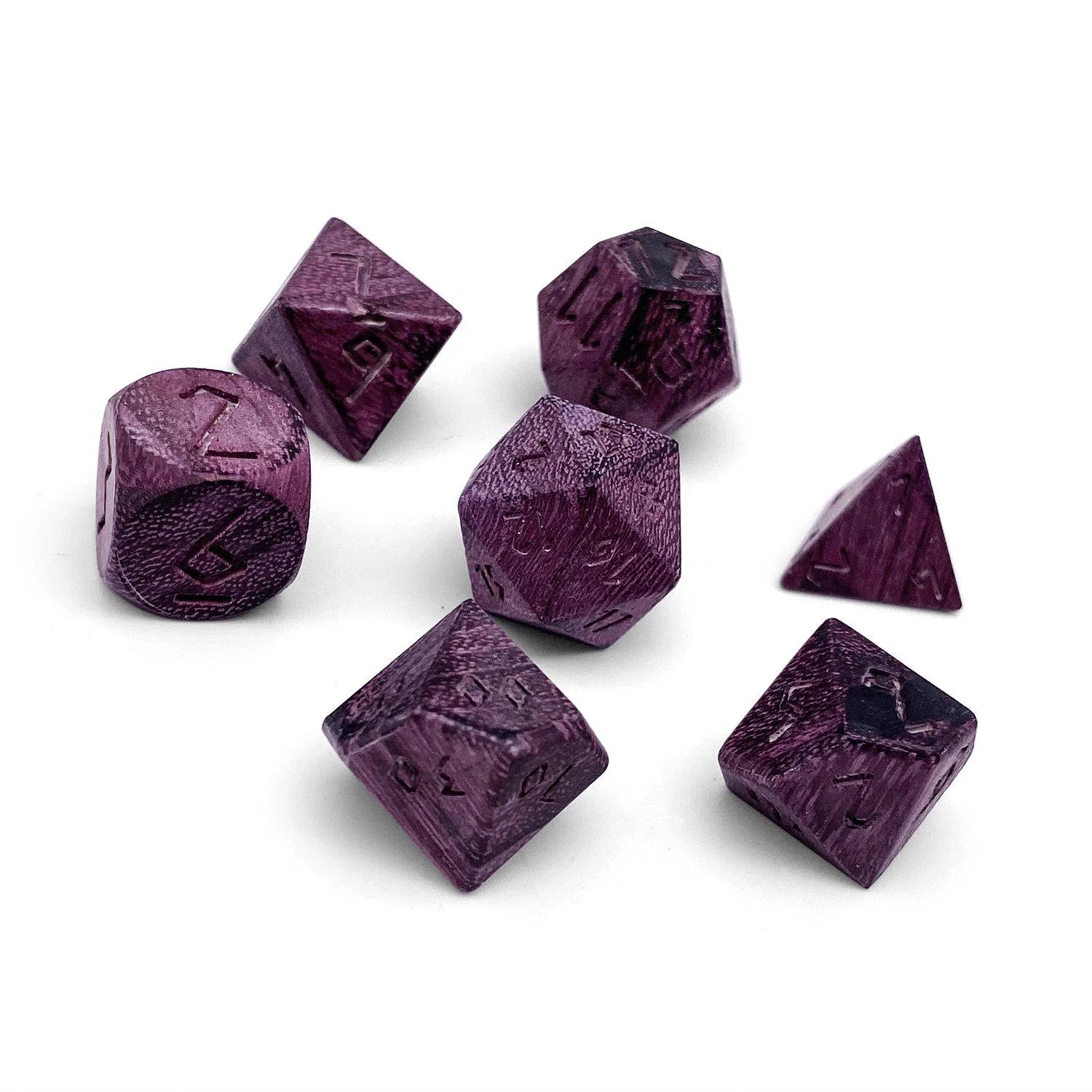 Wooden Dice - Purple Heart  Norse Foundry    | Red Claw Gaming