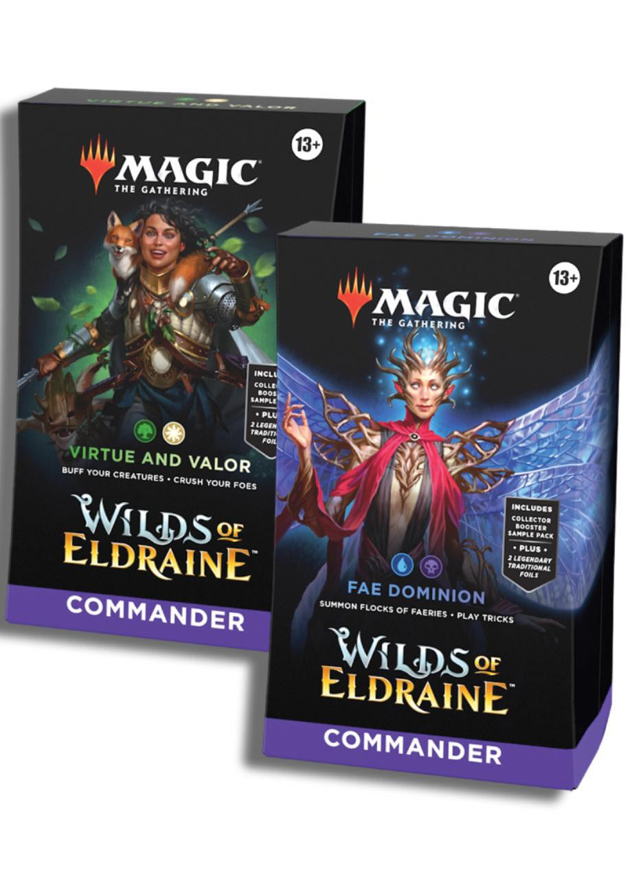 WILDS OF ELDRAINE COMMANDER DECK SET OF 2 Sealed Magic the Gathering Wizards of the Coast (Sealed)    | Red Claw Gaming