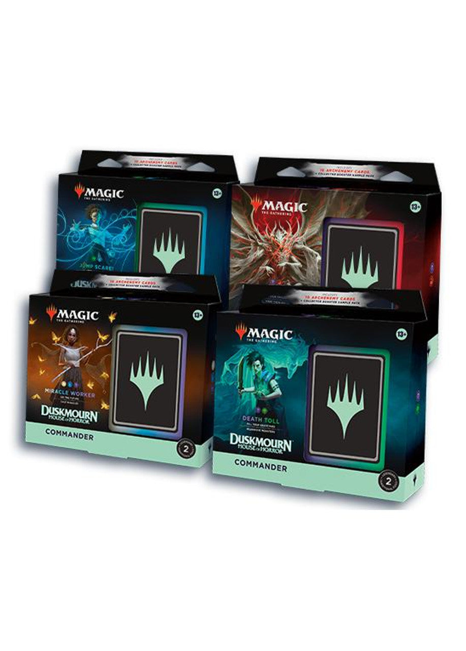 Magic: The Gathering Duskmourn Commander Deck Bundle - Includes All 4 Decks Sealed Magic the Gathering Wizards of the Coast    | Red Claw Gaming