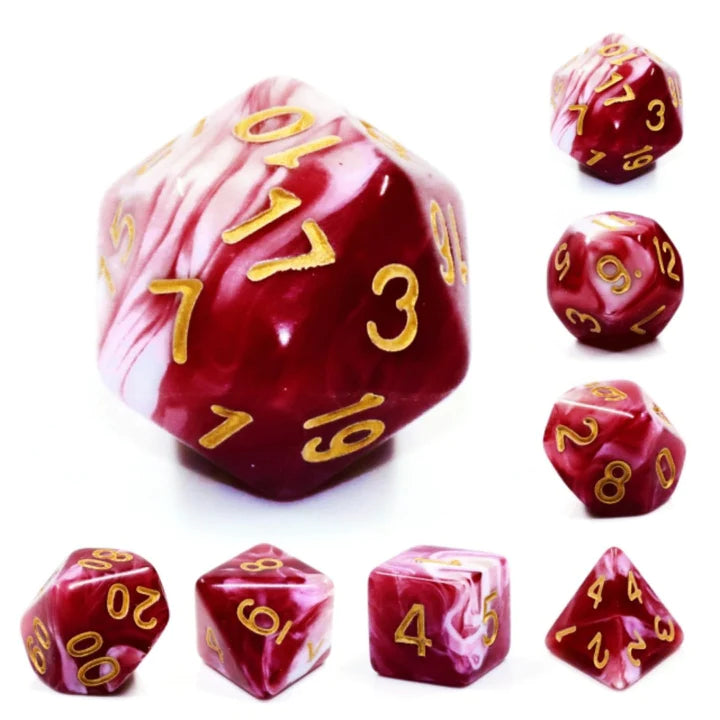 CHERRY CREAM RPG DICE SET Dice & Counters Foam Brain Games    | Red Claw Gaming