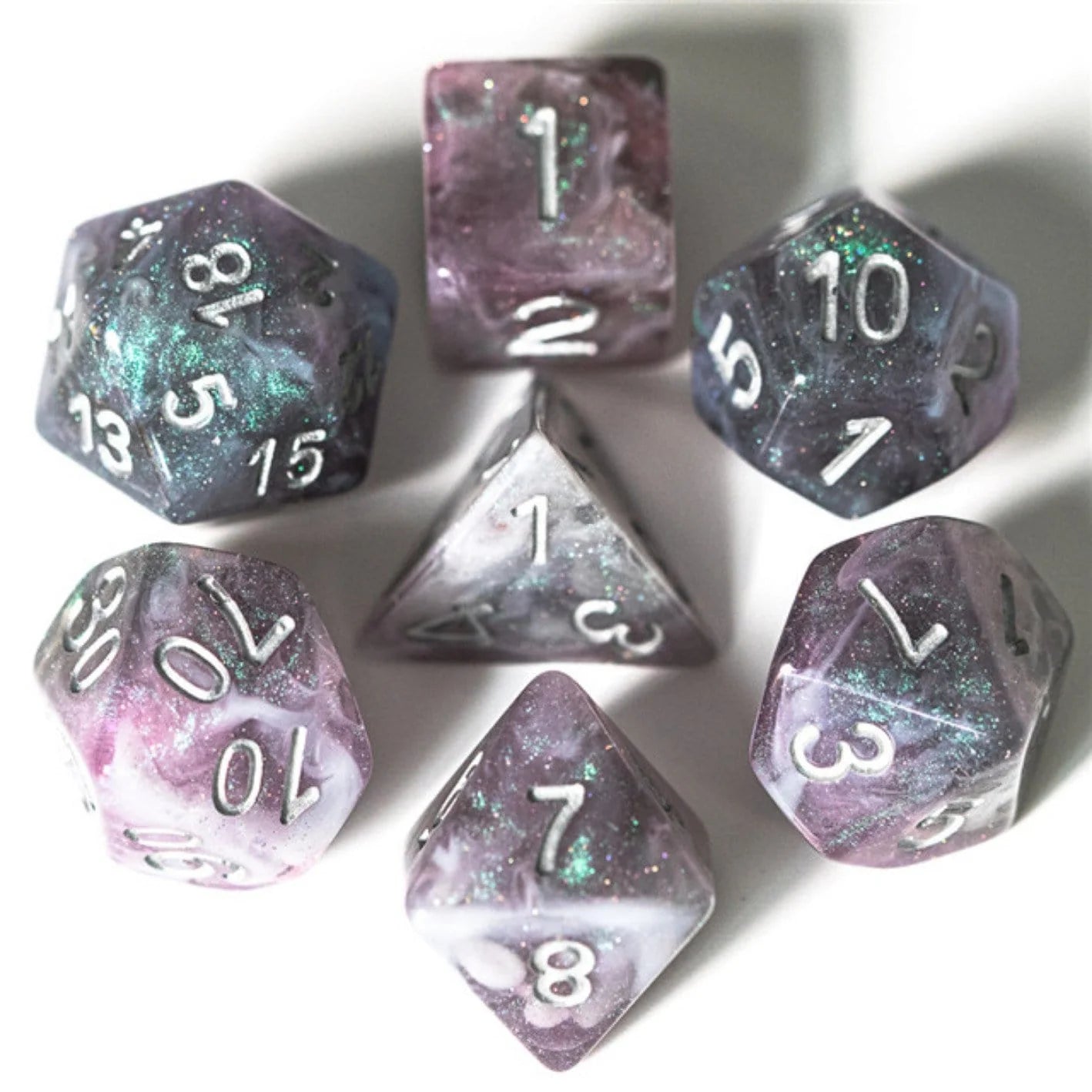 AURORA BOREALIS RPG DICE SET Dice & Counters Foam Brain Games    | Red Claw Gaming