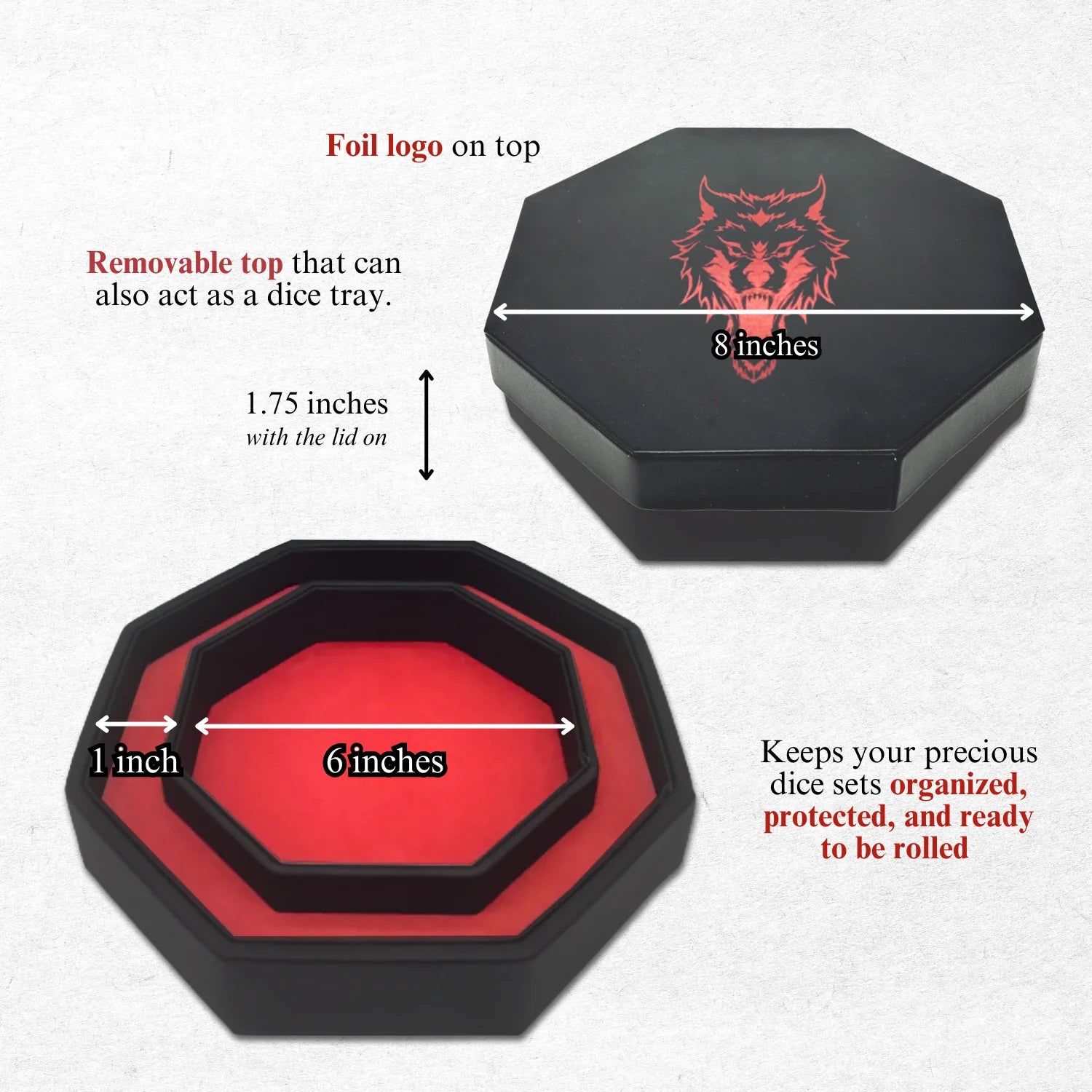 RED FENRIR TRAY OF HOLDING™ DICE TRAY BY NORSE FOUNDRY  Norse Foundry    | Red Claw Gaming