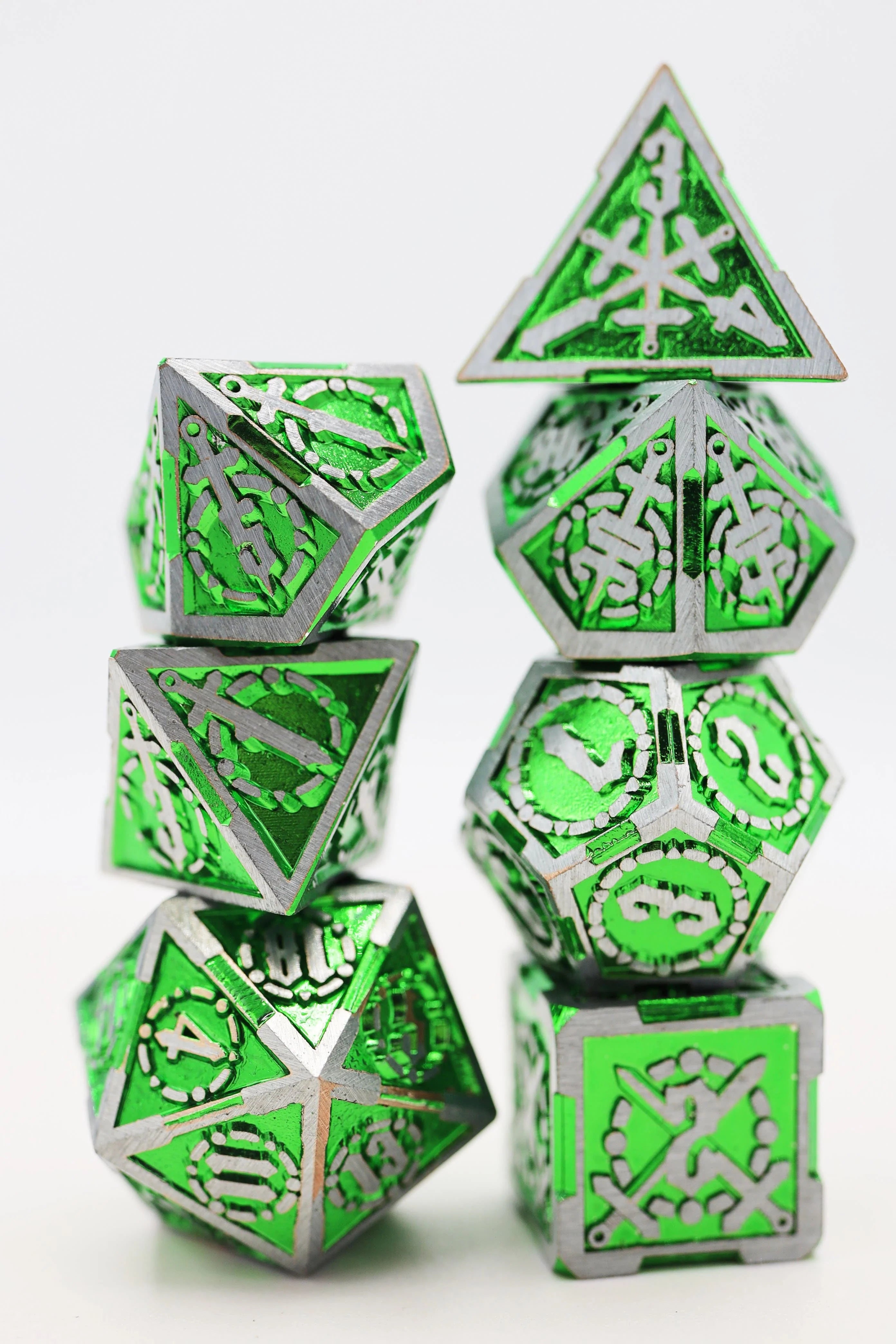 CROSSED SWORDS: VENOM SWORD - METAL RPG DICE SET Dice & Counters Foam Brain Games    | Red Claw Gaming