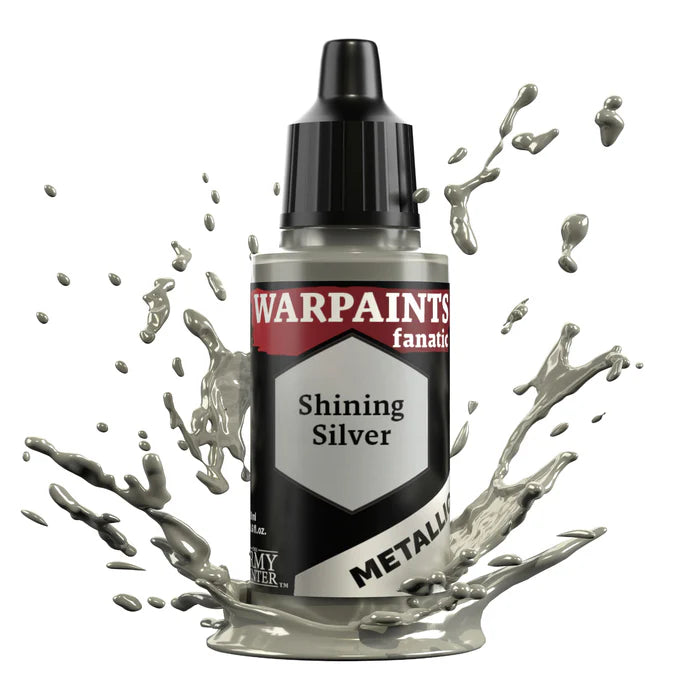 WARPAINTS: FANATIC METALLICS SHINING SILVER Paint Army Painter    | Red Claw Gaming