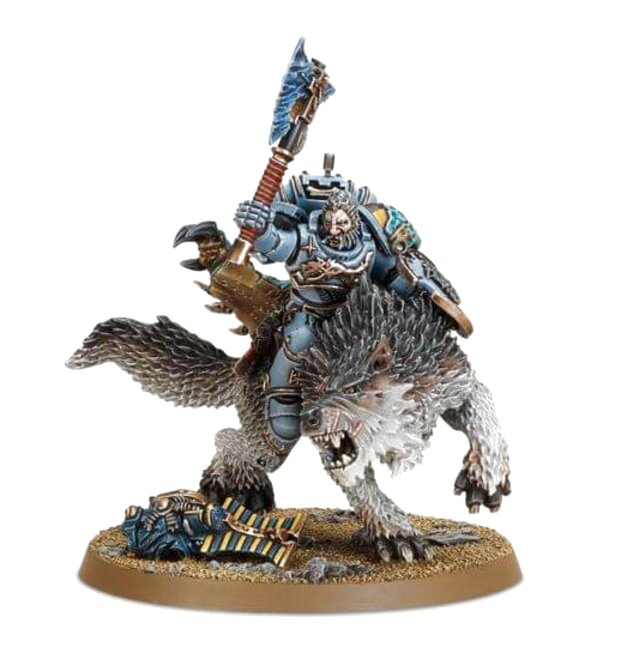 SPACE WOLVES WOLF LORD ON THUNDERWOLF (Direct) Space Wolves Games Workshop    | Red Claw Gaming