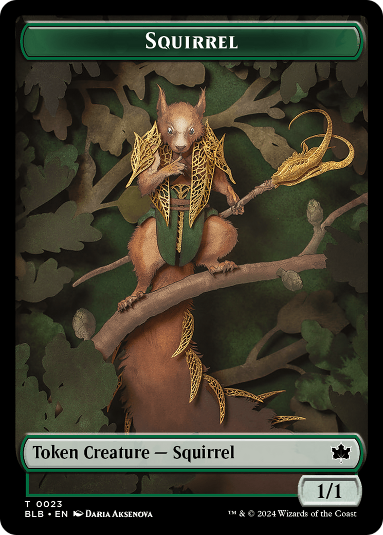 Squirrel Token [Bloomburrow Tokens] MTG Single Magic: The Gathering    | Red Claw Gaming