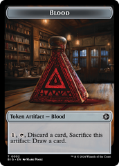 Treasure // Blood Double-Sided Token [Outlaws of Thunder Junction Tokens] MTG Single Magic: The Gathering    | Red Claw Gaming