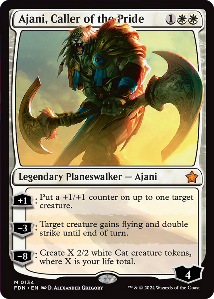 Ajani, Caller of the Pride [Foundations] MTG Single Magic: The Gathering | Red Claw Gaming