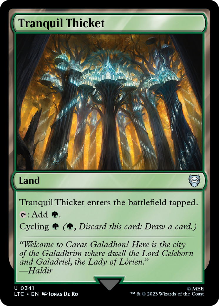 Tranquil Thicket [The Lord of the Rings: Tales of Middle-Earth Commander] MTG Single Magic: The Gathering | Red Claw Gaming