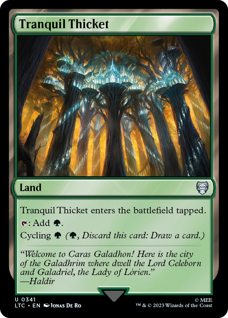Tranquil Thicket [The Lord of the Rings: Tales of Middle-Earth Commander] MTG Single Magic: The Gathering    | Red Claw Gaming