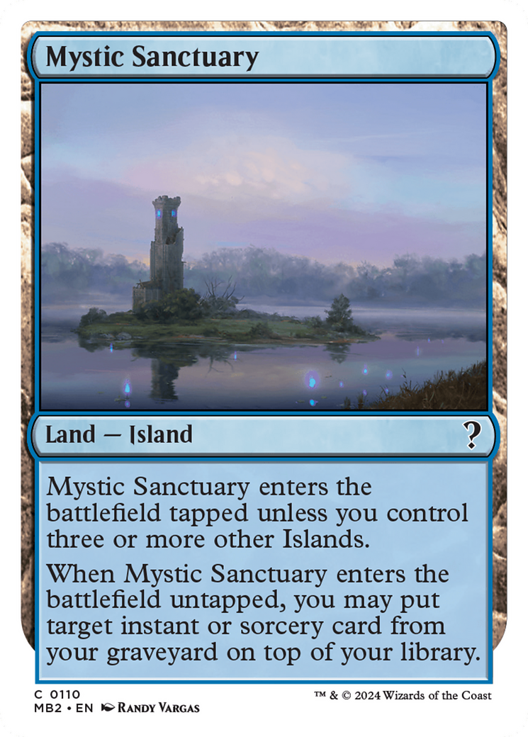 Mystic Sanctuary (White Border) [Mystery Booster 2] MTG Single Magic: The Gathering    | Red Claw Gaming