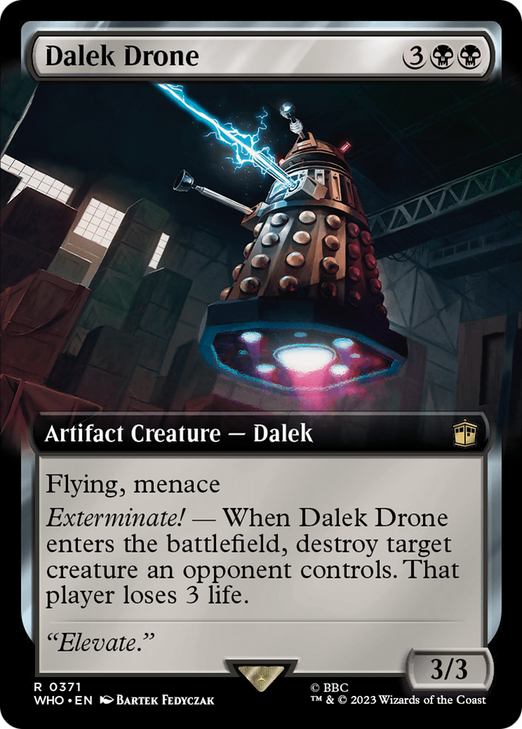 Dalek Drone (Extended Art) [Doctor Who] MTG Single Magic: The Gathering    | Red Claw Gaming