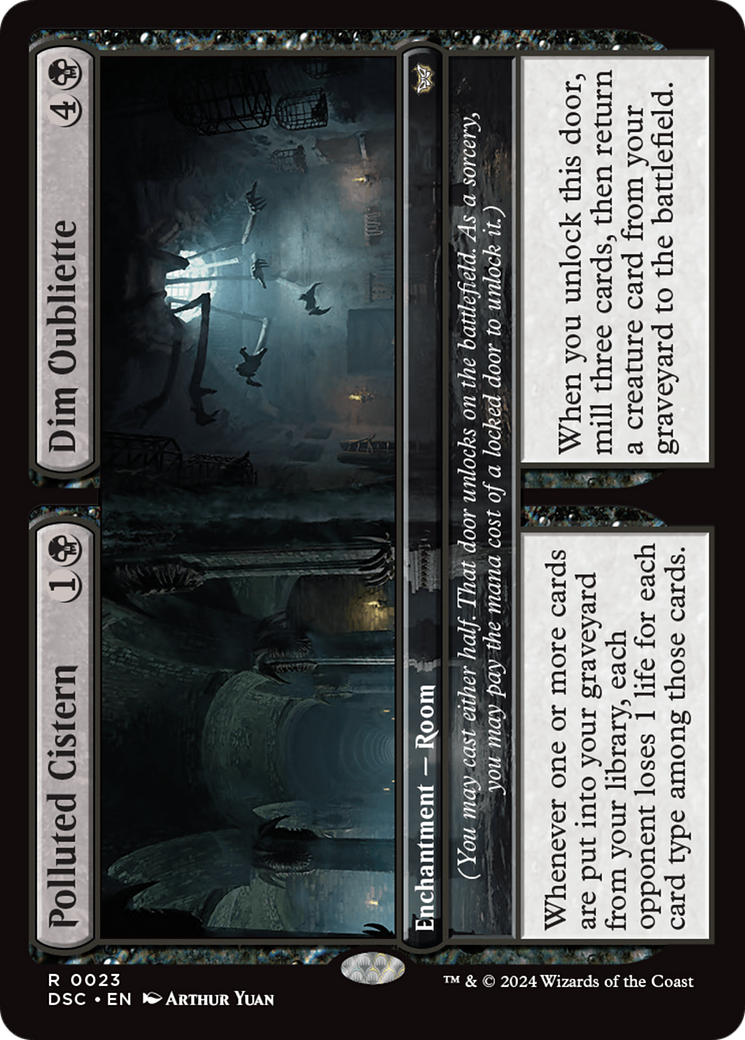 Polluted Cistern // Dim Oubliette [Duskmourn: House of Horror Commander] MTG Single Magic: The Gathering    | Red Claw Gaming