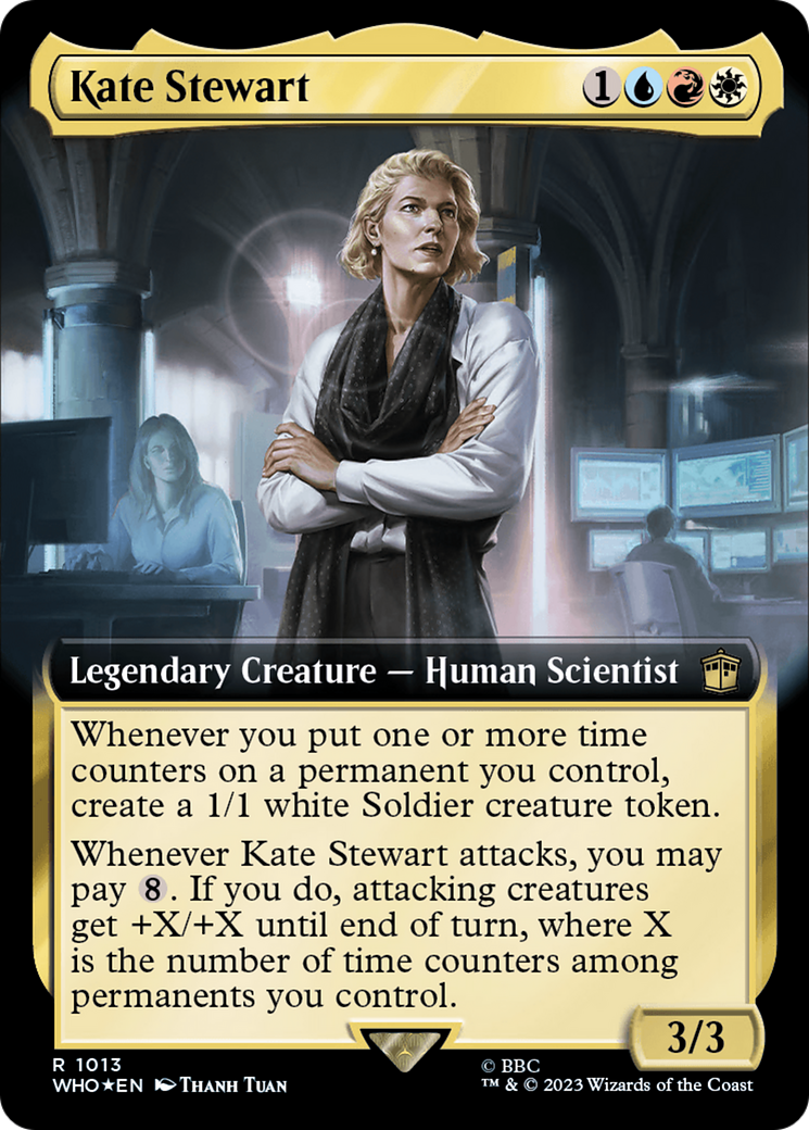 Kate Stewart (Extended Art) (Surge Foil) [Doctor Who] MTG Single Magic: The Gathering    | Red Claw Gaming