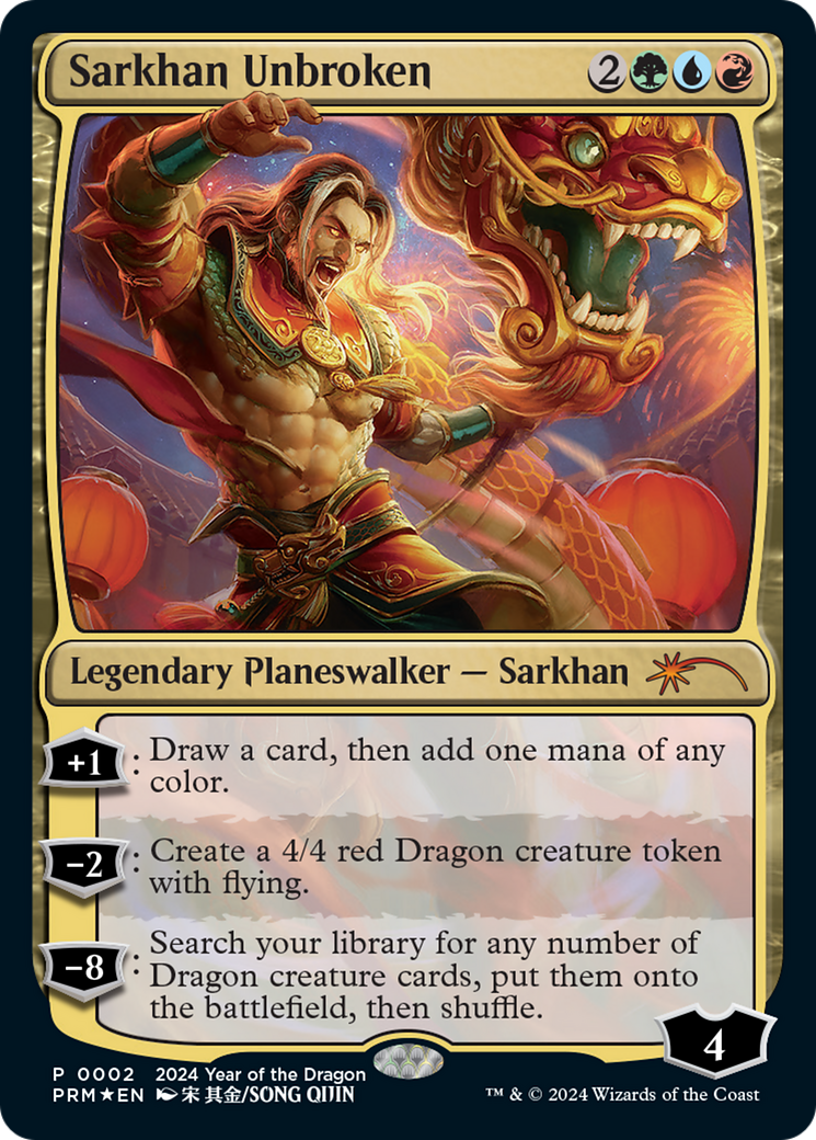 Sarkhan Unbroken (Year of the Dragon 2024) [Standard Showdown Promos] MTG Single Magic: The Gathering    | Red Claw Gaming