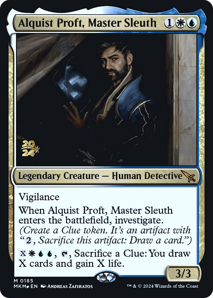 Alquist Proft, Master Sleuth [Murders at Karlov Manor Prerelease Promos] MTG Single Magic: The Gathering    | Red Claw Gaming