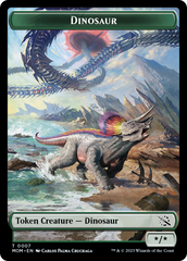 Warrior // Dinosaur Double-Sided Token [March of the Machine Tokens] MTG Single Magic: The Gathering    | Red Claw Gaming