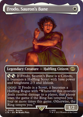 Frodo, Sauron's Bane (Borderless Alternate Art) [The Lord of the Rings: Tales of Middle-Earth] MTG Single Magic: The Gathering    | Red Claw Gaming