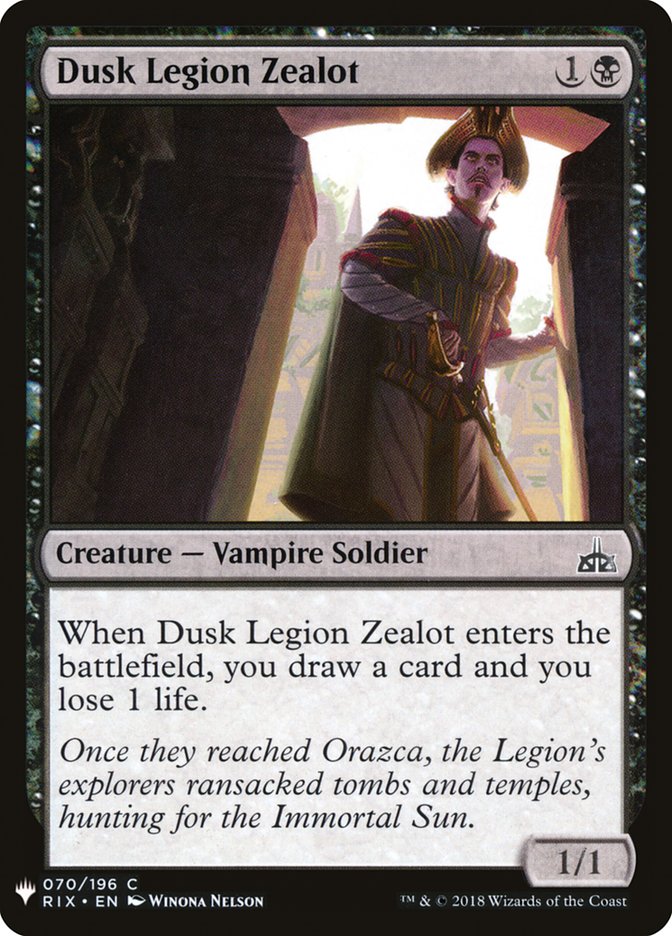 Dusk Legion Zealot [Mystery Booster] MTG Single Magic: The Gathering | Red Claw Gaming