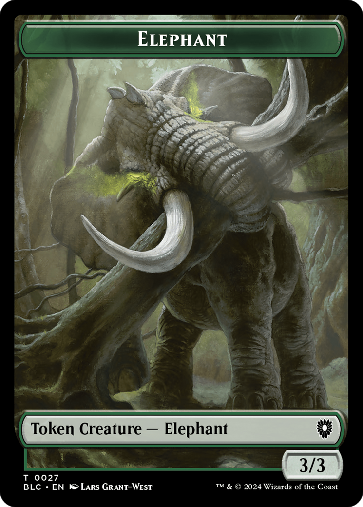 Elephant // Squid Double-Sided Token [Bloomburrow Commander Tokens] MTG Single Magic: The Gathering    | Red Claw Gaming