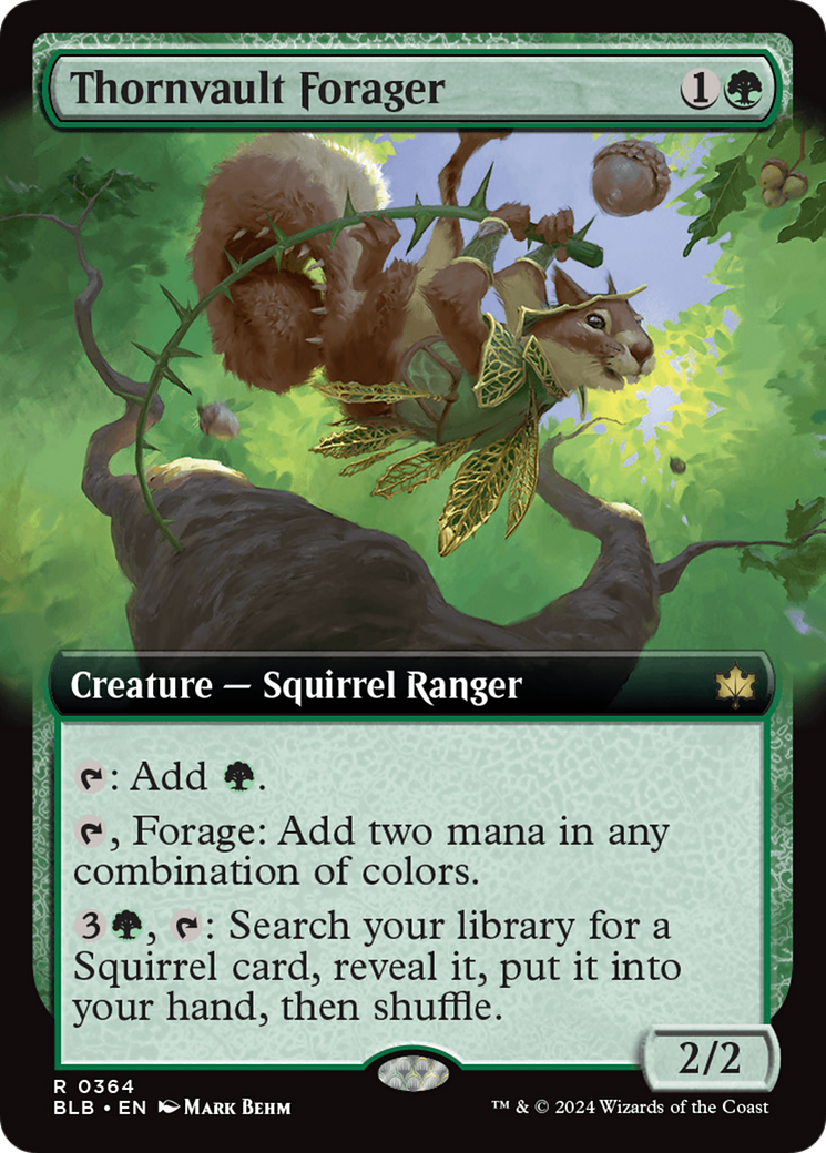 Thornvault Forager (Extended Art) [Bloomburrow] MTG Single Magic: The Gathering    | Red Claw Gaming