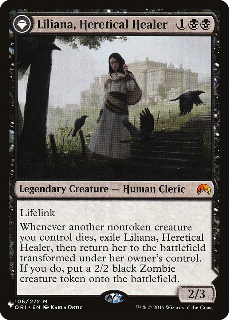 Liliana, Heretical Healer // Liliana, Defiant Necromancer [Secret Lair: From Cute to Brute] MTG Single Magic: The Gathering    | Red Claw Gaming