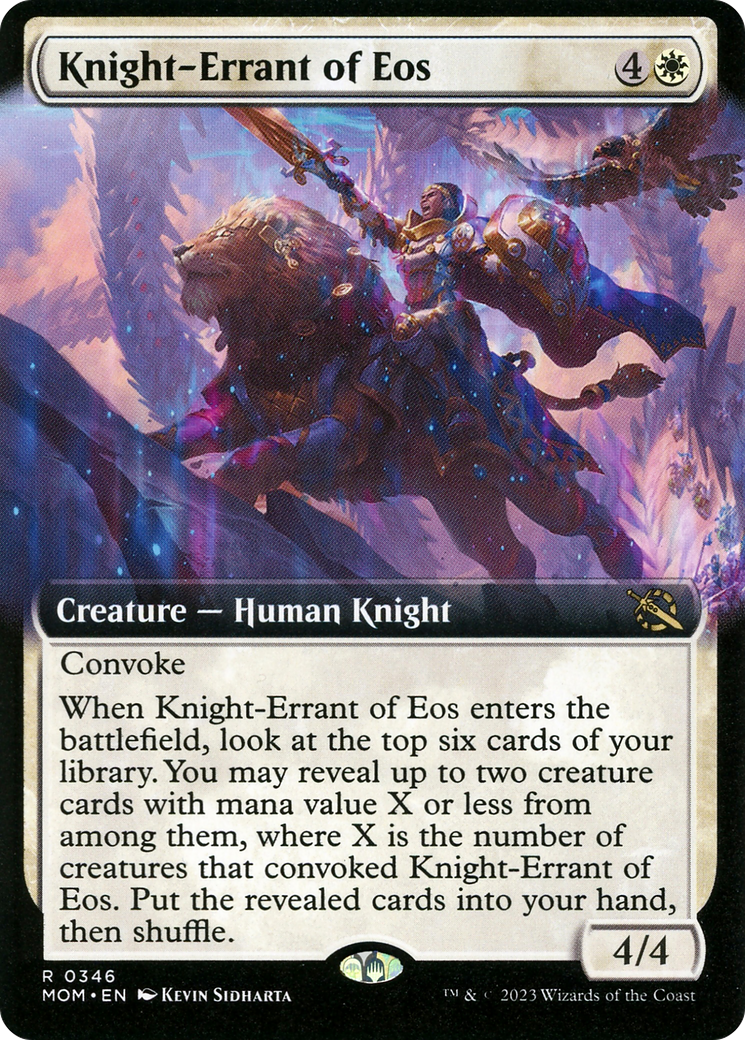 Knight-Errant of Eos (Extended Art) [March of the Machine] MTG Single Magic: The Gathering    | Red Claw Gaming