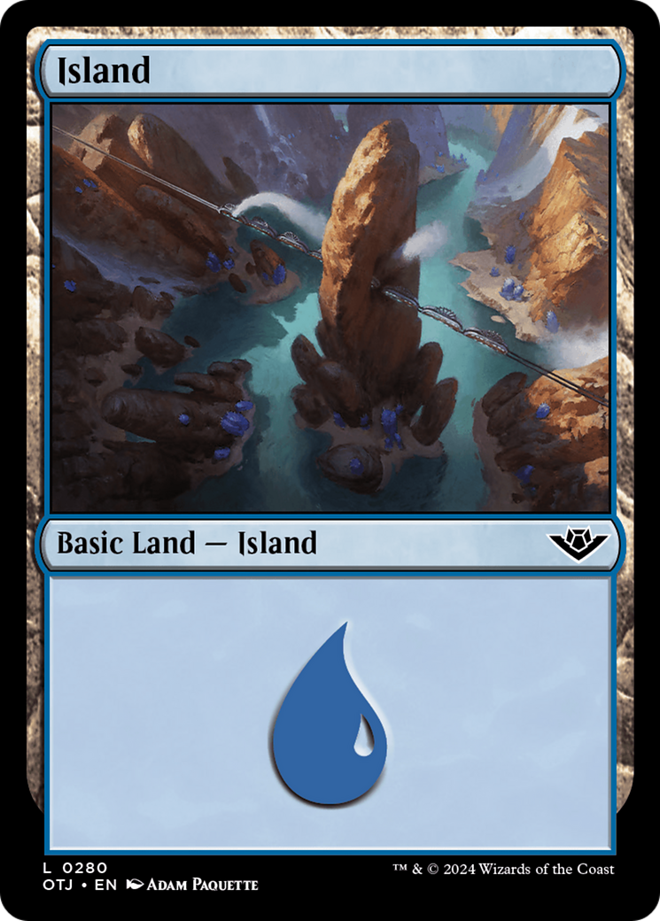 Island (0280) [Outlaws of Thunder Junction] MTG Single Magic: The Gathering    | Red Claw Gaming