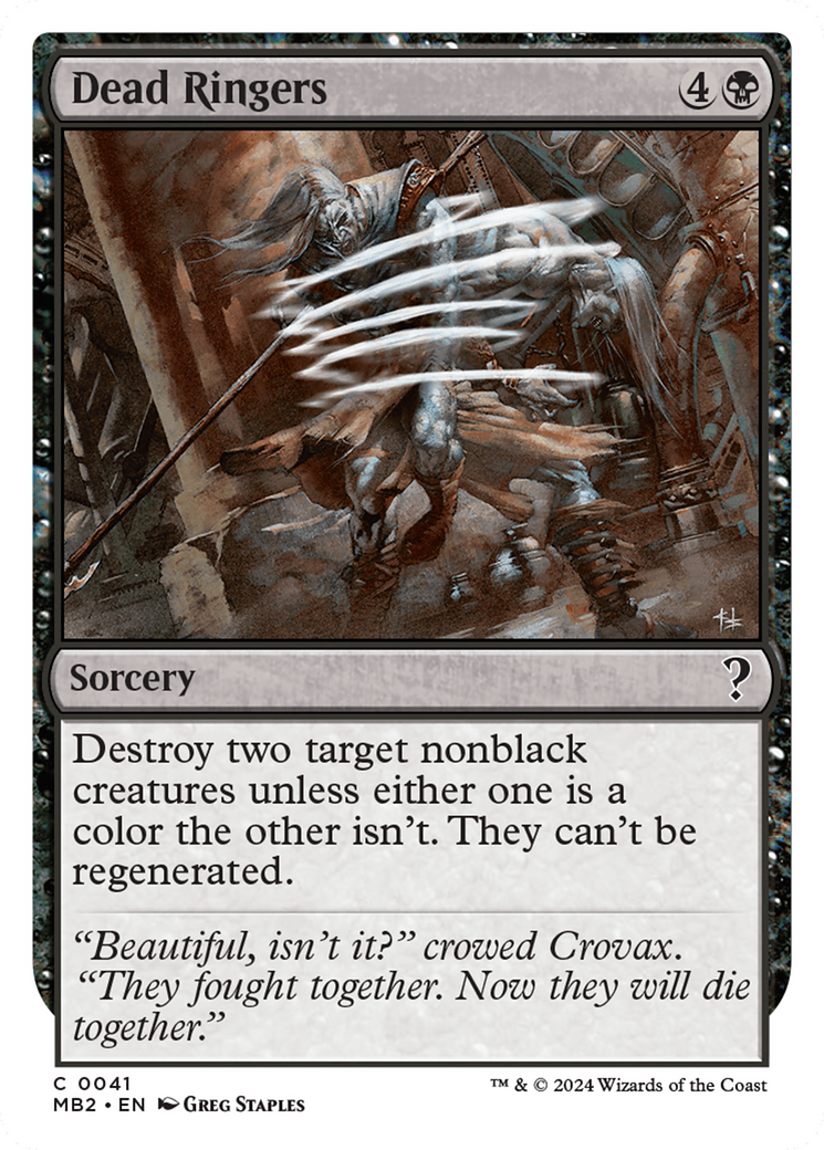 Dead Ringers (White Border) [Mystery Booster 2] MTG Single Magic: The Gathering    | Red Claw Gaming