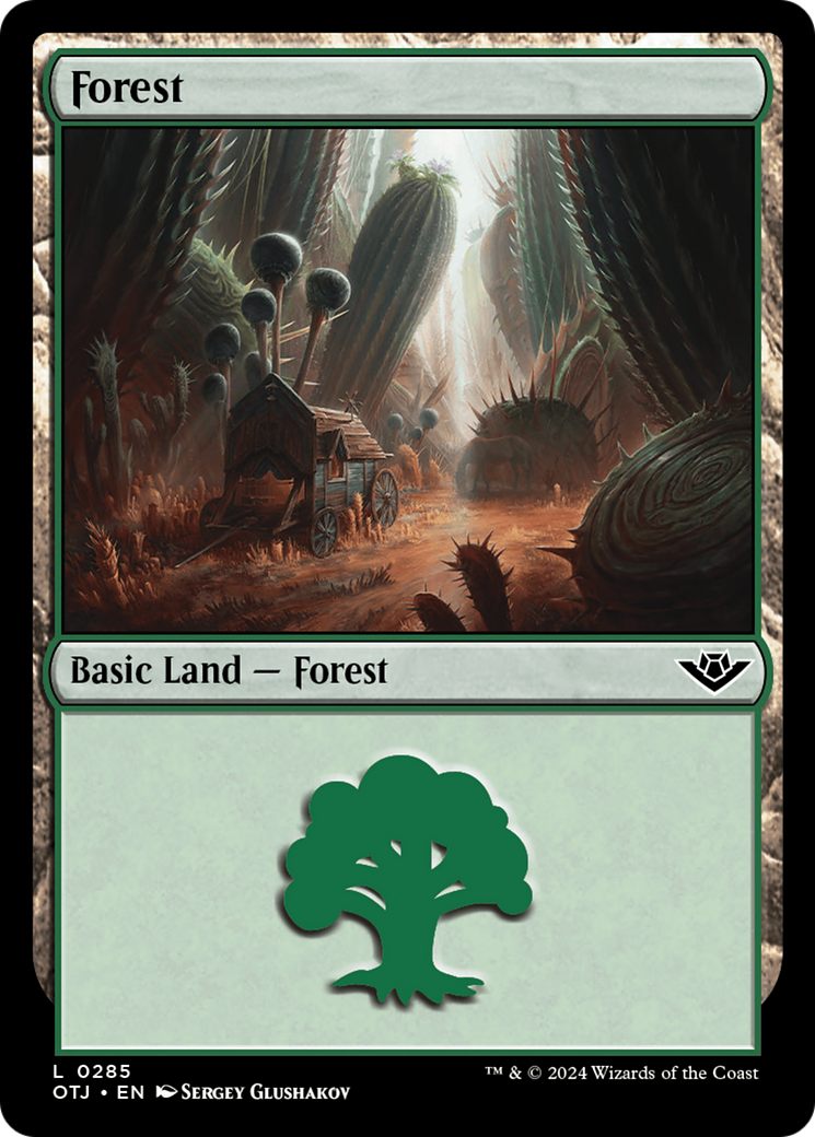 Forest (0285) [Outlaws of Thunder Junction] MTG Single Magic: The Gathering    | Red Claw Gaming