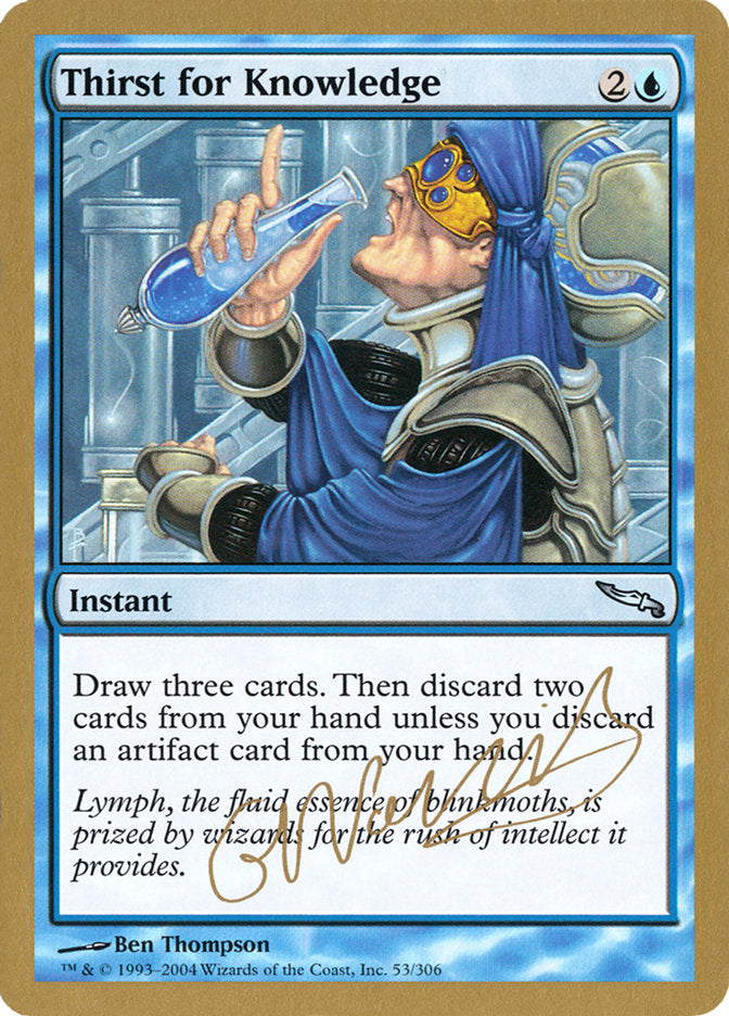 Thirst for Knowledge (Gabriel Nassif) [World Championship Decks 2004] MTG Single Magic: The Gathering    | Red Claw Gaming