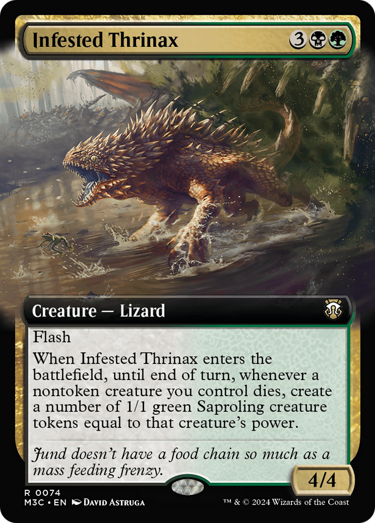 Infested Thrinax (Extended Art) [Modern Horizons 3 Commander] MTG Single Magic: The Gathering    | Red Claw Gaming