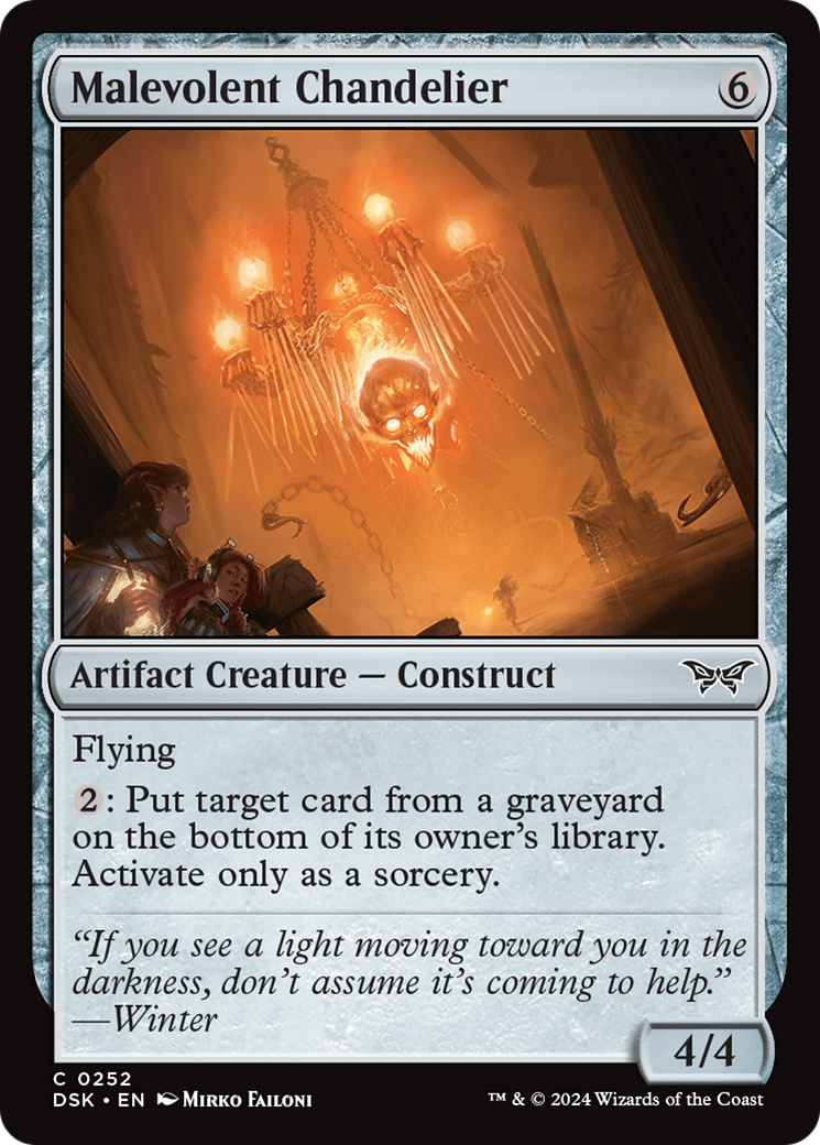 Malevolent Chandelier [Duskmourn: House of Horror] MTG Single Magic: The Gathering | Red Claw Gaming