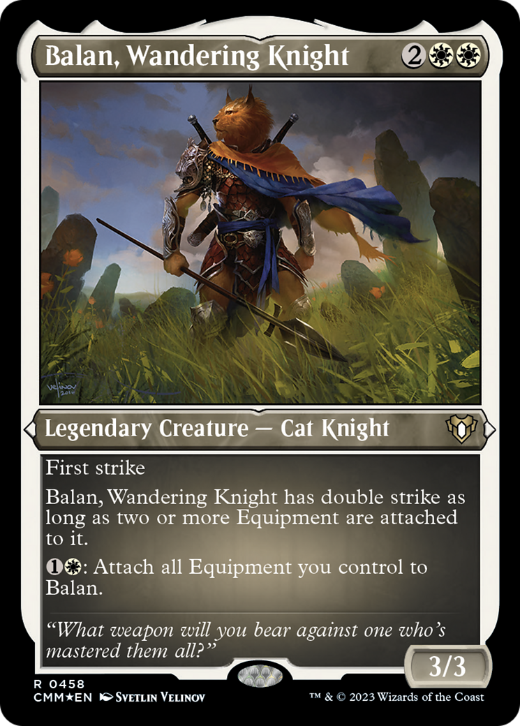 Balan, Wandering Knight (Foil Etched) [Commander Masters] MTG Single Magic: The Gathering    | Red Claw Gaming