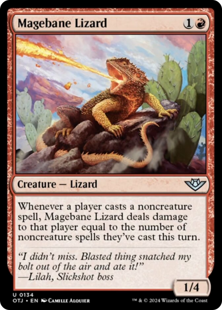 Magebane Lizard [Outlaws of Thunder Junction] MTG Single Magic: The Gathering    | Red Claw Gaming