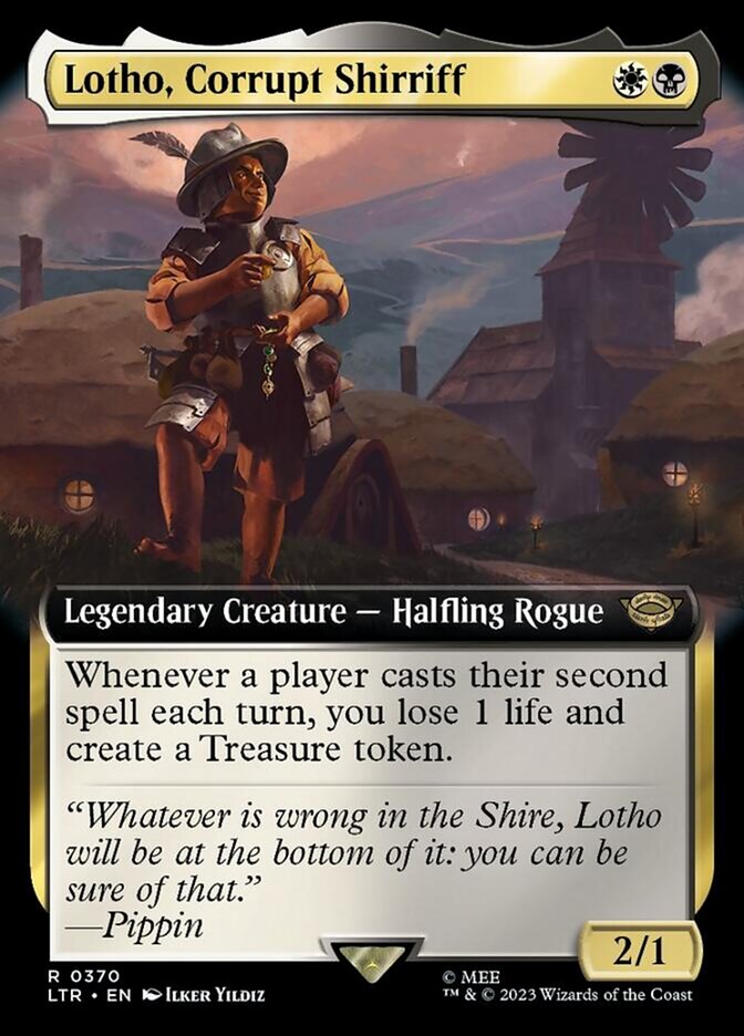 Lotho, Corrupt Shirriff (Extended Art) [The Lord of the Rings: Tales of Middle-Earth] MTG Single Magic: The Gathering | Red Claw Gaming