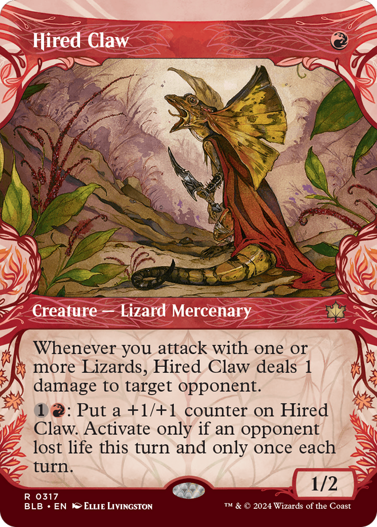 Hired Claw (Showcase) [Bloomburrow] MTG Single Magic: The Gathering    | Red Claw Gaming