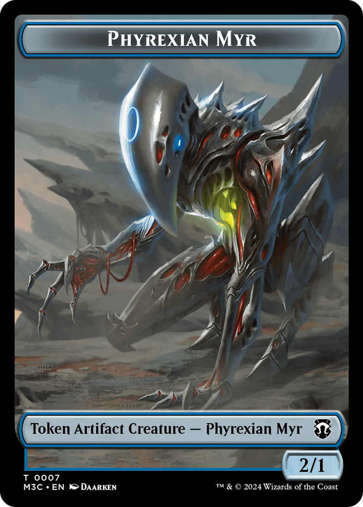 Phyrexian Myr (Ripple Foil) // Servo Double-Sided Token [Modern Horizons 3 Commander Tokens] MTG Single Magic: The Gathering    | Red Claw Gaming