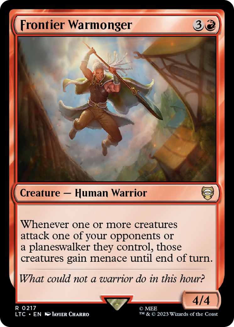 Frontier Warmonger [The Lord of the Rings: Tales of Middle-Earth Commander] MTG Single Magic: The Gathering    | Red Claw Gaming