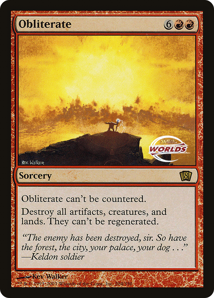 Obliterate (World Championship 2003) [Oversize Cards] MTG Single Magic: The Gathering    | Red Claw Gaming