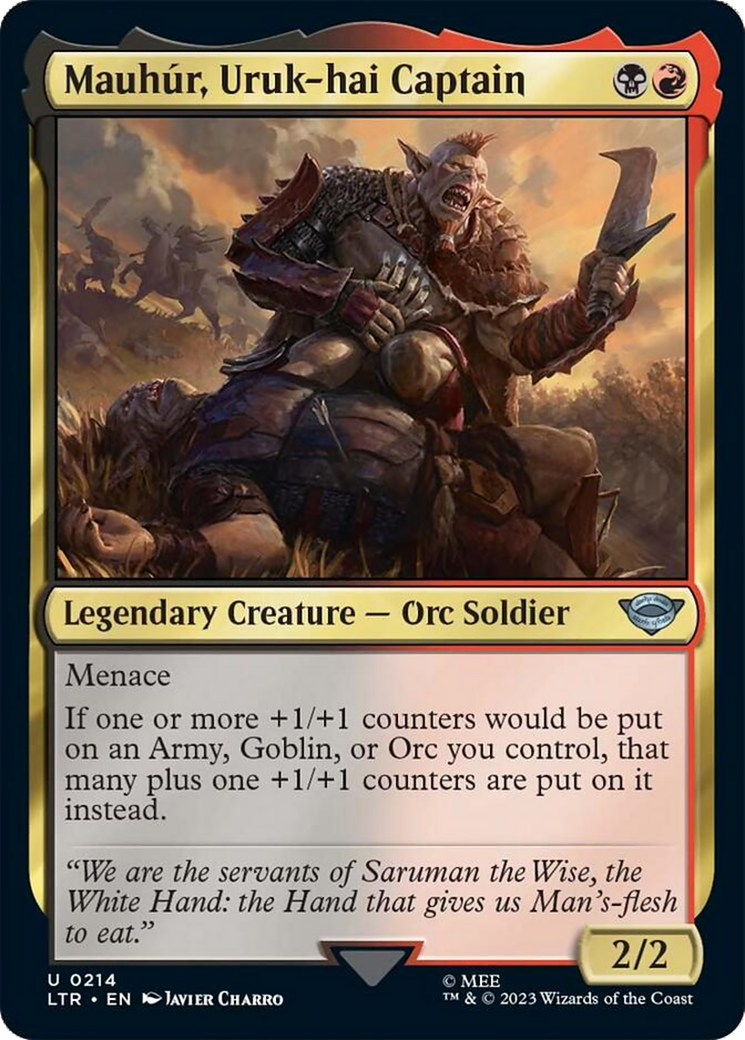 Mauhur, Uruk-hai Captain [The Lord of the Rings: Tales of Middle-Earth] MTG Single Magic: The Gathering | Red Claw Gaming