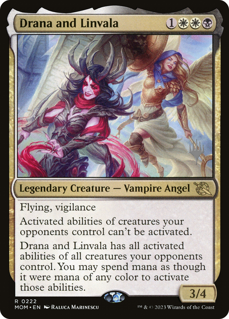 Drana and Linvala (Promo Pack) [March of the Machine Promos] MTG Single Magic: The Gathering    | Red Claw Gaming