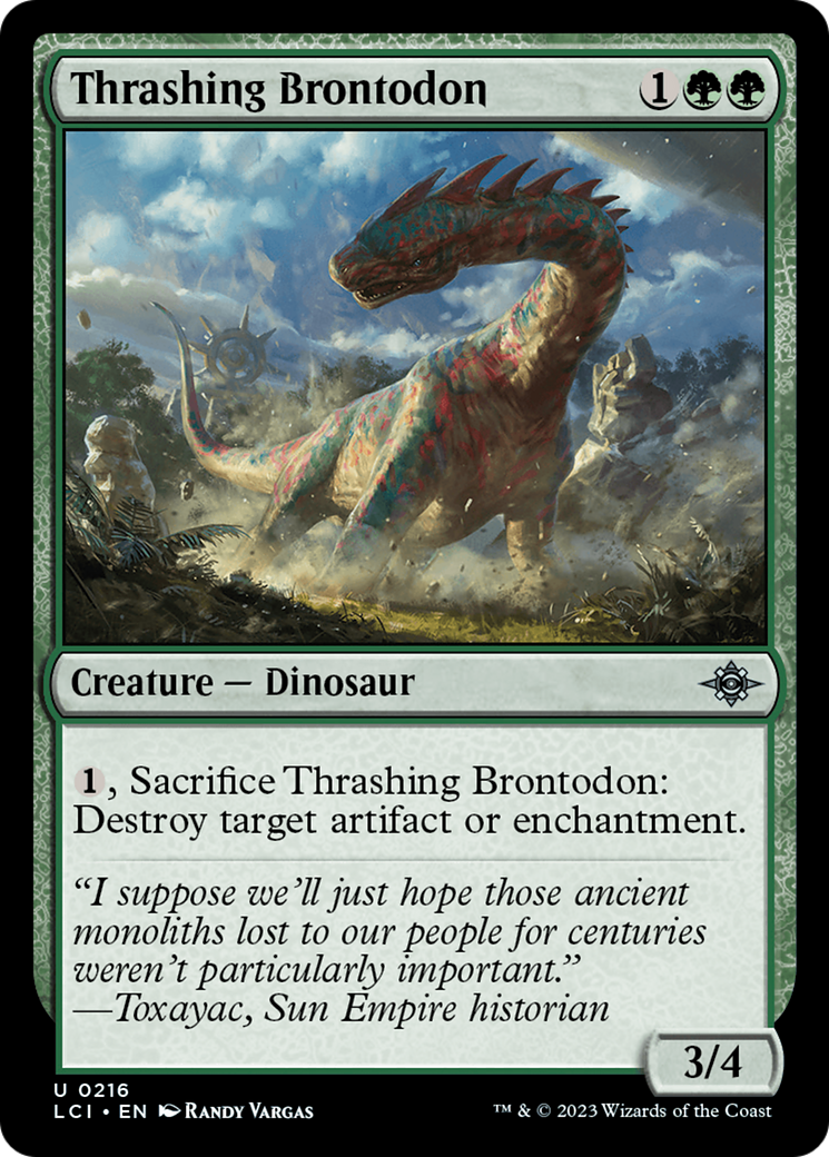 Thrashing Brontodon [The Lost Caverns of Ixalan] MTG Single Magic: The Gathering    | Red Claw Gaming