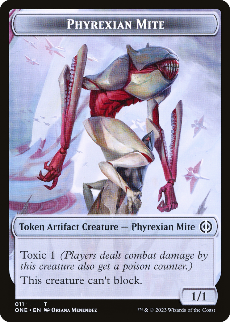 Phyrexian Mite (011) // The Hollow Sentinel Double-Sided Token [Phyrexia: All Will Be One Tokens] MTG Single Magic: The Gathering    | Red Claw Gaming