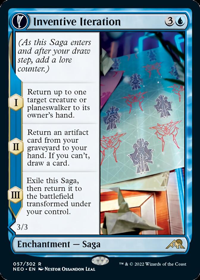 Inventive Iteration // Living Breakthrough [Kamigawa: Neon Dynasty] MTG Single Magic: The Gathering    | Red Claw Gaming