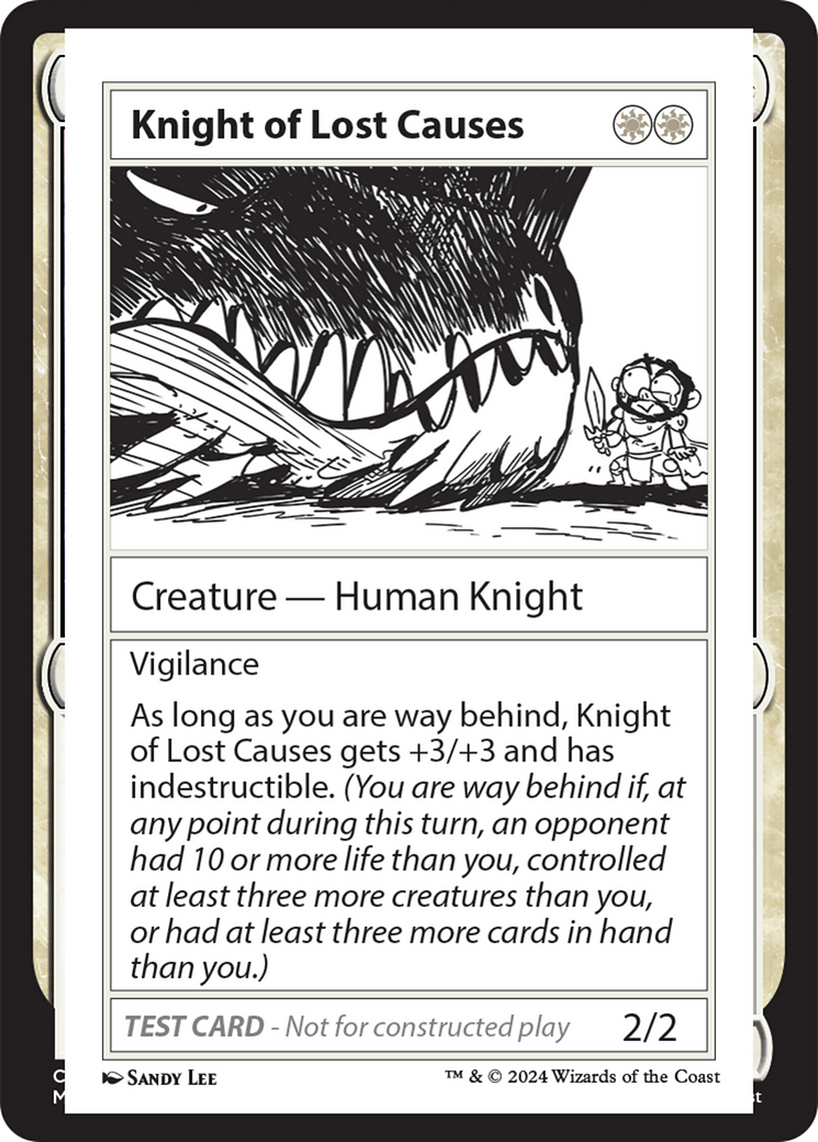 Knight of Lost Causes [Mystery Booster 2 Playtest Cards] MTG Single Magic: The Gathering    | Red Claw Gaming