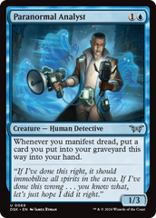 Paranormal Analyst [Duskmourn: House of Horror] MTG Single Magic: The Gathering    | Red Claw Gaming