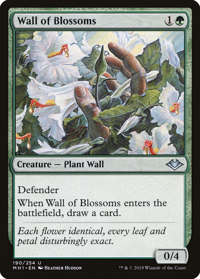 Wall of Blossoms [Modern Horizons] MTG Single Magic: The Gathering    | Red Claw Gaming