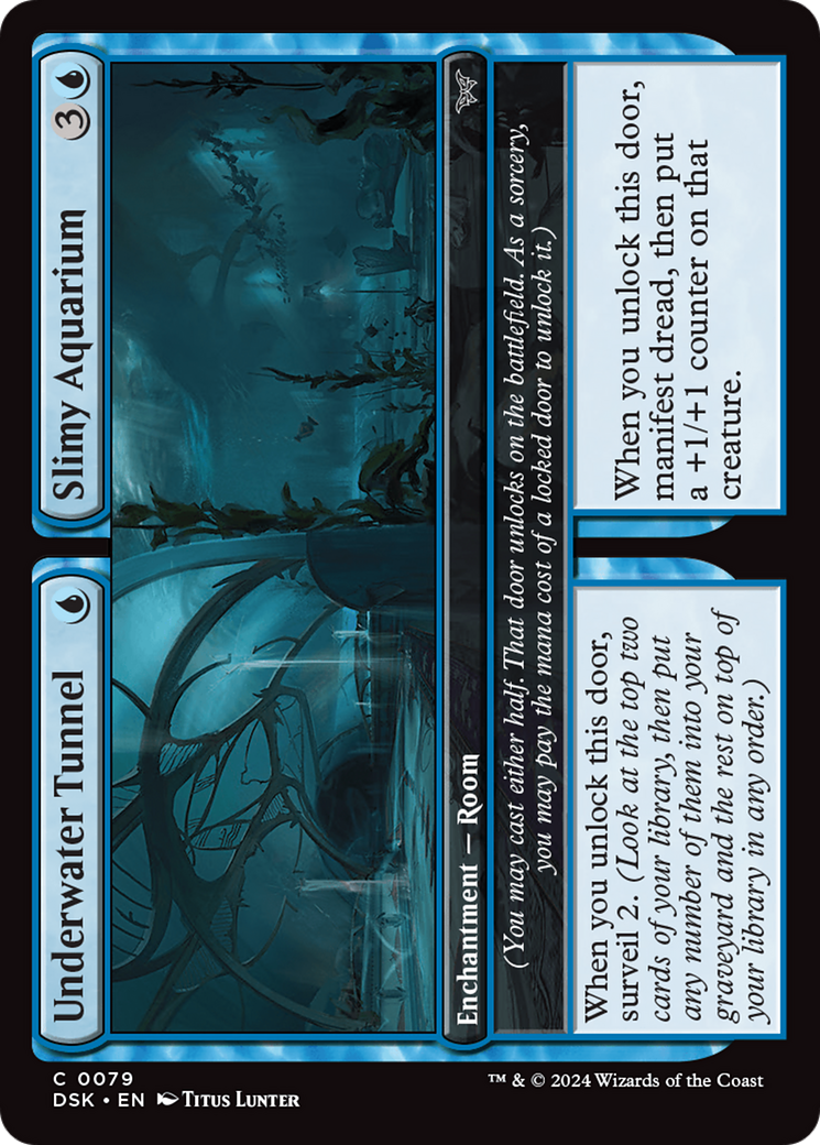 Underwater Tunnel // Slimy Aquarium [Duskmourn: House of Horror] MTG Single Magic: The Gathering    | Red Claw Gaming